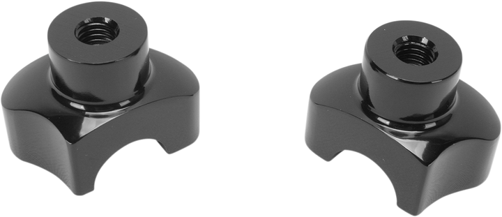 Drag Specialties Forged Aluminum Handlebar Risers - Straight - 1.7" - Black 0602-0403
