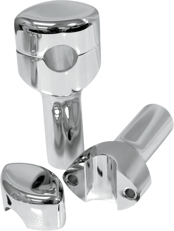 La Choppers Handlebar Risers For 1" Handlebars - Smooth - 4" - Chrome LA-7402-04