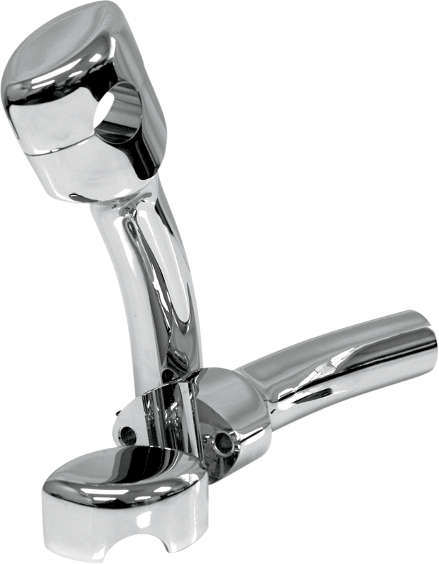 La Choppers Handlebar Risers For 1" Handlebars - Smooth - Pullback - 5-1/2" - Chrome LA-7402-05