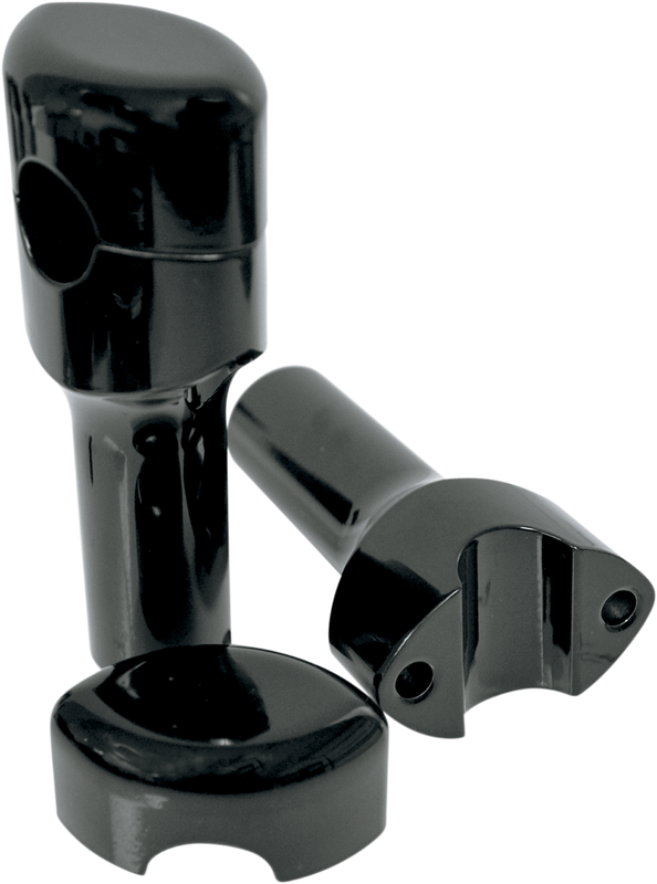 La Choppers Handlebar Risers For 1" Handlebars - Smooth - 4" - Black LA-7402-04B