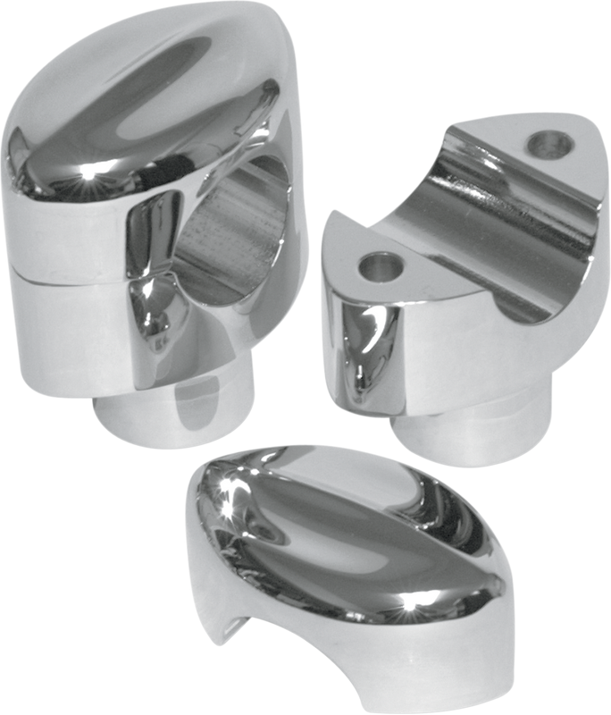 La Choppers Hefty Smooth Handlebar Risers For 1-1/4" Handlebars - 1-1/2" - Chrome LA-7404-01