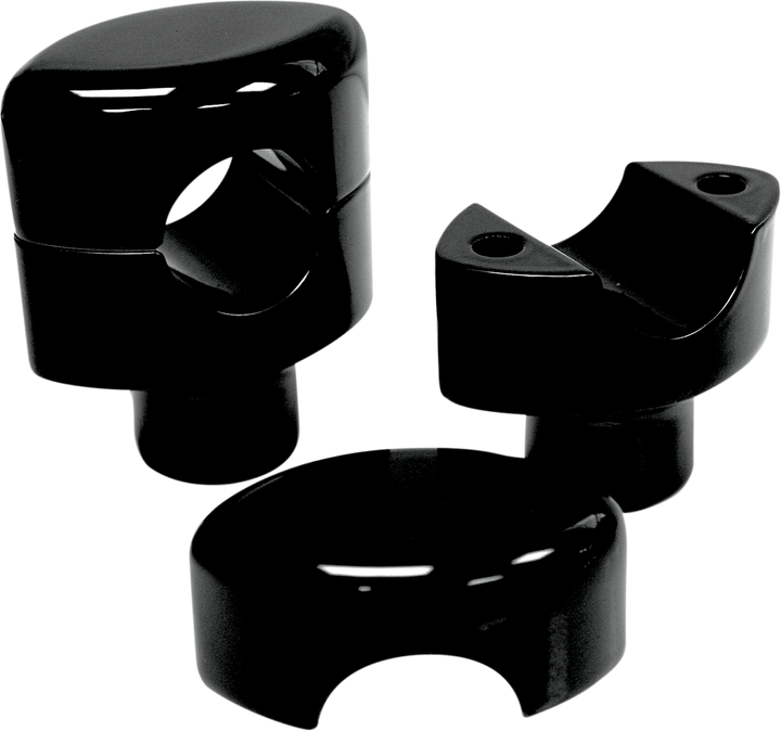 La Choppers Hefty Smooth Handlebar Risers For 1-1/4" Handlebars - 1-1/2" - Black LA-7406-01B
