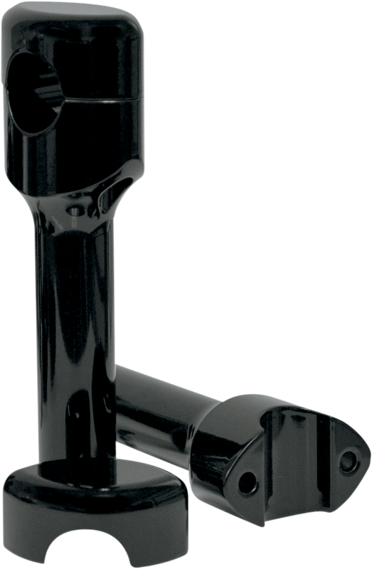 La Choppers Hefty Smooth Handlebar Risers For 1-1/4" Handlebars - 6" - Black LA-7406-06B