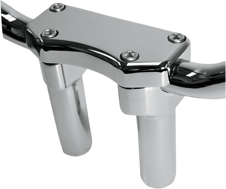 Drag Specialties Handlebar Riser & Top Clamp Kit - 4" - Buffalo - Chrome 0602-0588