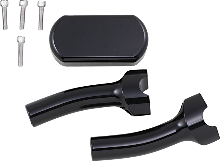 La Choppers Solid Handlebar Riser & Top Clamp Kit - 5-1/2" - Black LA-7442-05B