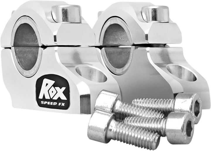 Rox Speed Fx Pro-Offset Elite Block Handlebar Risers - 1-1/4" - Chrome 3R-B12POE