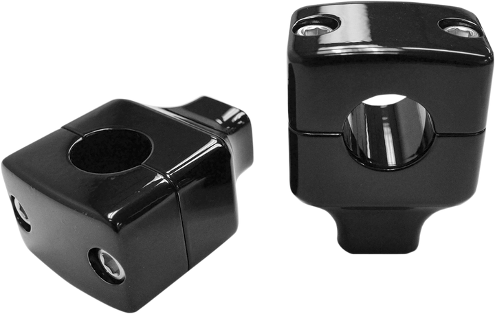 La Choppers Square Column Risers For 1" Handlebars - 1-1/2" - Black LA-7407-01B