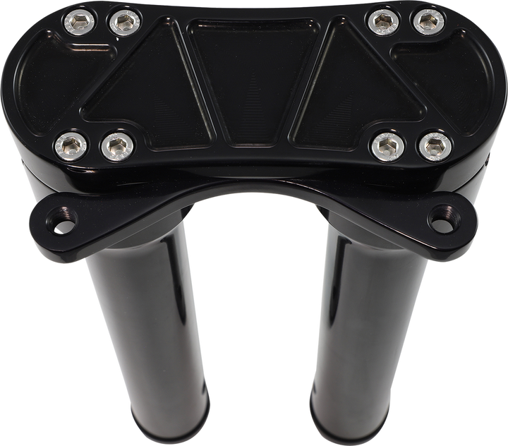 Accutronix Bandit Risers - Threaded - 12" - Gauge Mount - Black HR2212-MB