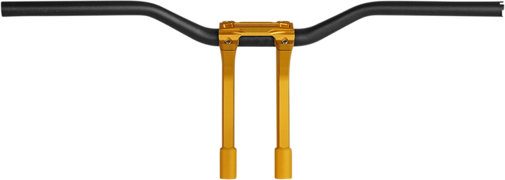 Performance Machine (Pm) Phatbar & Riser Kit - External Wiring - 9" - Gold Ops 0208-2186M-SMG