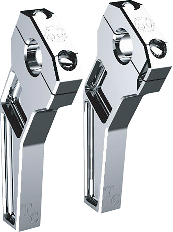 Todd'S Cycle Risers - Pullback - 1" Clamping - 6" Rise - Chrome TD-R12-06