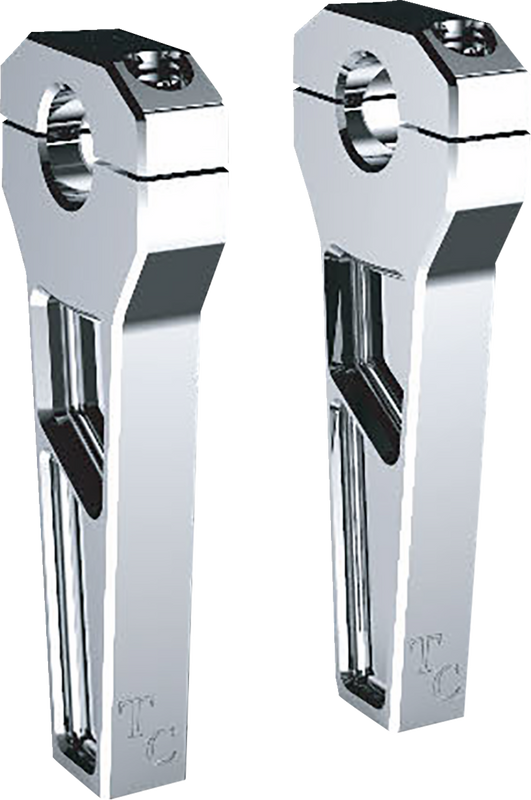 Todd'S Cycle Risers - 1-1/8" Clamping - 6" Rise - Chrome TD-R21-06