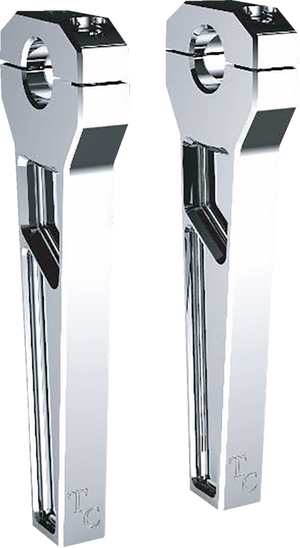 Todd'S Cycle Risers - 1-1/8" Clamping - 8" Rise - Chrome TD-R21-08