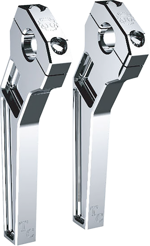 Todd'S Cycle Risers - Pullback - 1-1/8" Clamping - 8" Rise - Chrome TD-R22-08