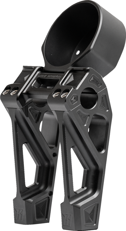 Kodlin Usa Fastback Risers - Includes Clamp & Gauge Bracket - 6" - Black K55132