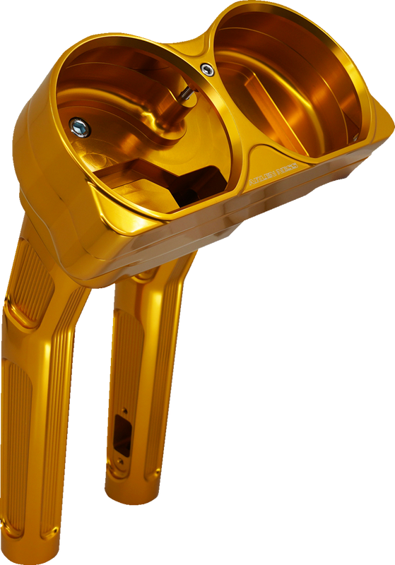 Arlen Ness Method Kickback Handlebar Riser - 10" - Gold 520-046