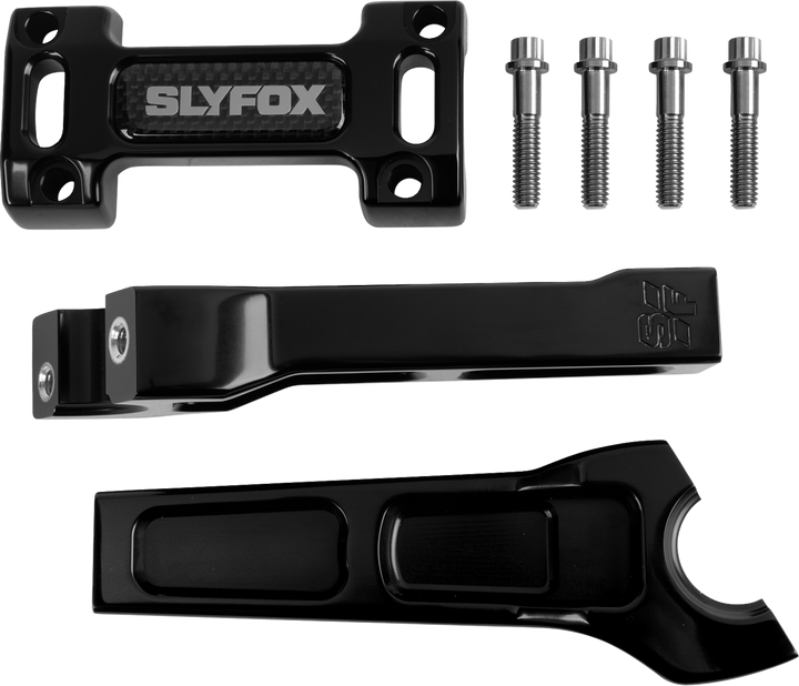 Slyfox Handlebar Riser Kit - Straight - 1-1/8" Clamping - 6" Rise - Black SF-1003-06-B