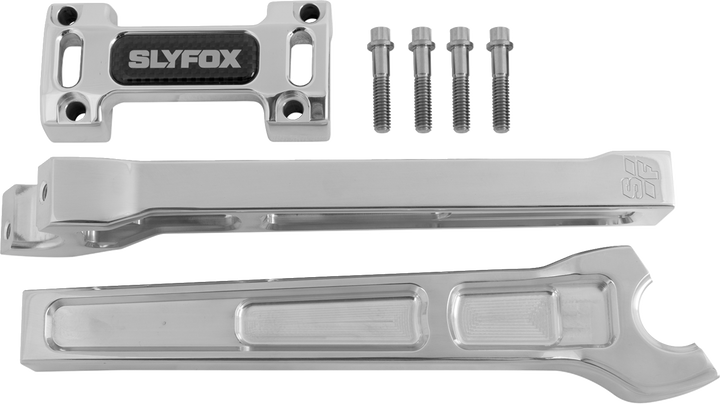Slyfox Handlebar Riser Kit - Straight - 1-1/8" Clamping - 10" Rise - Raw SF-1003-10-R