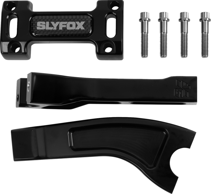 Slyfox Handlebar Riser Kit - Pullback - 1-1/8" Clamping - 6" Rise - Black SF-1004-06-B