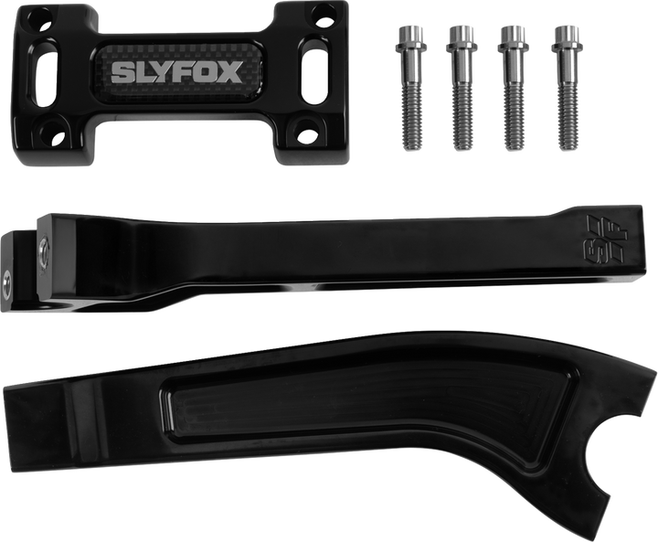 Slyfox Handlebar Riser Kit - Pullback - 1-1/8" Clamping - 8" Rise - Black SF-1004-08-B