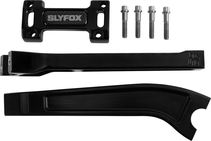 Slyfox Handlebar Riser Kit - Pullback - 1-1/8" Clamping - 10" Rise - Raw SF-1004-10-R