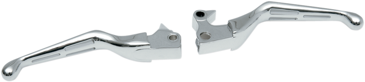 Drag Specialties Slotted Wide Blade Lever Set - Chrome 0610-0632
