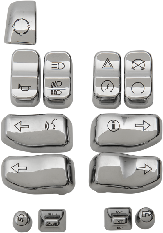 Drag Specialties Switch Cap Kit - Chrome 0610-0807