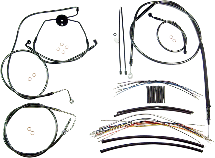 Magnum Shielding Black Pearl Designer Handlebar Installation Kit - 15"-17" - '08-'13 Flh 487312