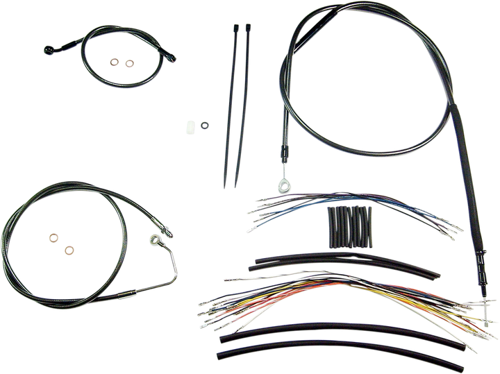Magnum Shielding Black Pearl Upper Handlebar Installation Kit - 12"-14" - '08-'13 Touring 487361