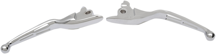 Drag Specialties Slotted Wide Blade Lever Set - Chrome 0610-1955