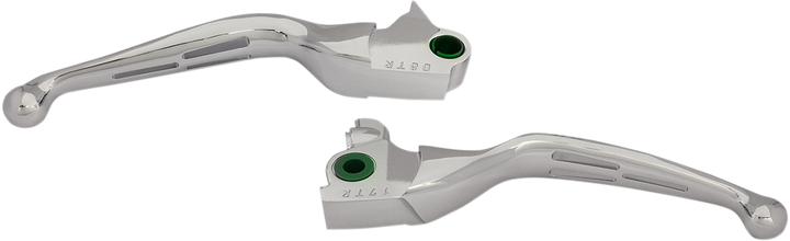 Drag Specialties Slotted Wide Blade Lever Set - Chrome 0610-1980