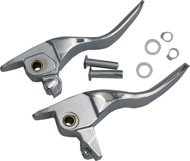 Drag Specialties Short Lever Set - Chrome 0610-2319