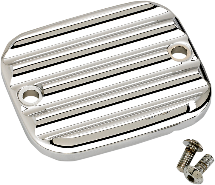 Joker Machine Front Brake Master Cylinder Cover - Finned - Chrome 951019-3