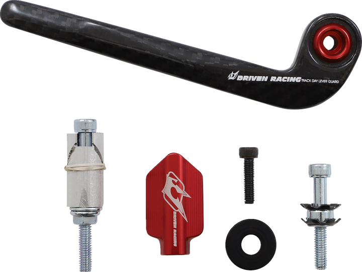 Driven Racing Trackday Lever Guard - Carbon Fiber - Clutch - Red DCTDLG-2-RD