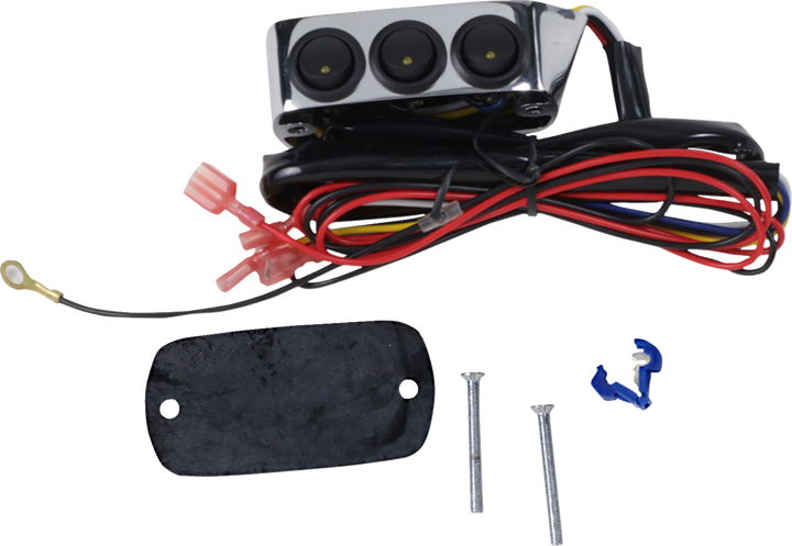 Show Chrome Led Switch Block Assembly - Brake Side - Chrome 52-605A