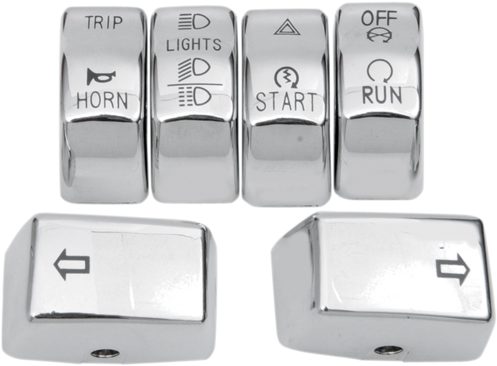 Drag Specialties Switch Cap Kit - Chrome 0616-0190