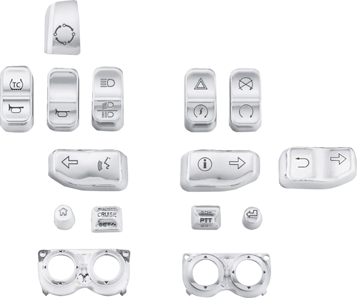 Drag Specialties Switch Cap Kit - Chrome 0616-0394