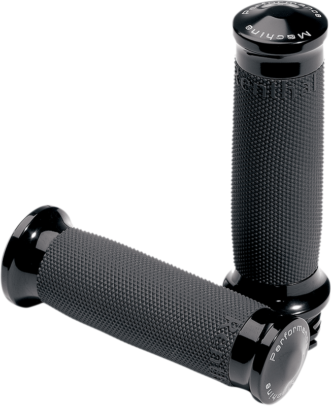 Performance Machine (Pm) Contour Renthal Wrapped Grips - Tbw - Black 0063-2020-B