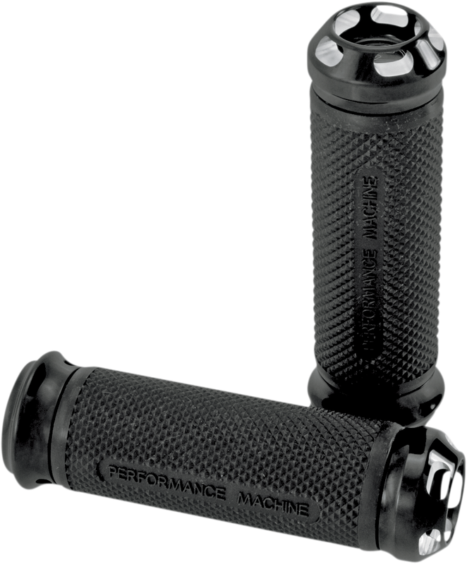 Performance Machine (Pm) Elite Apex Custom Grips - Tbw - Black 0063-2044-BM