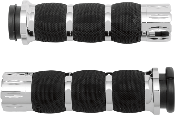 Avon Grips Rival Air Cushioned Grips - Tbw - Chrome AIR-90-FLY-RIV