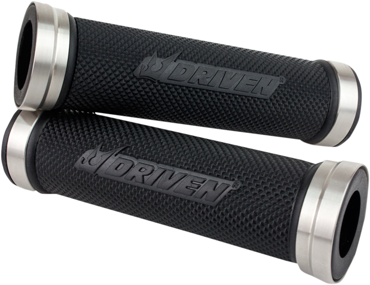 Driven Racing D-Axis Grips - Stainless Steel/Black DXG-SS-BK