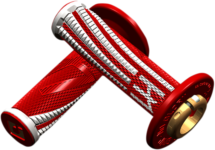 Odi Emig Pro V2 Lock-On Grips - Red/White H36EPRW