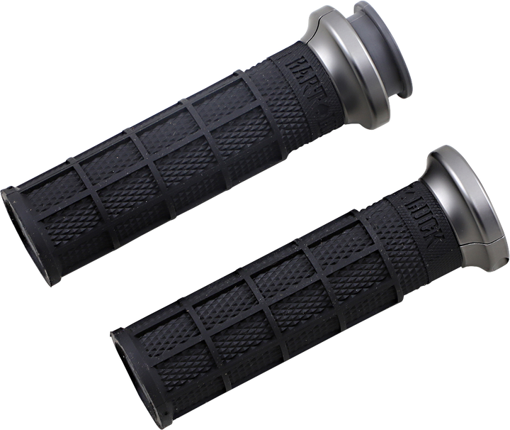 Odi Hart-Luck Signature V-Twin Lock-On Grips For Indian - Black/Graphite V31ITW-BH-H