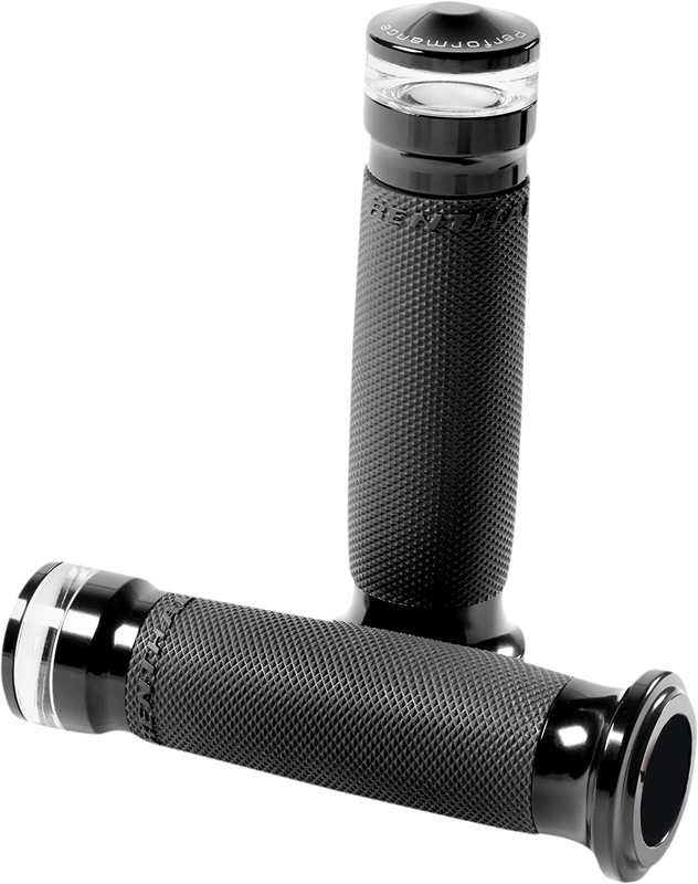 Performance Machine (Pm) Vision Series Contour Led Turn Signal Grips - Tbw - Black 0063-2100M-B