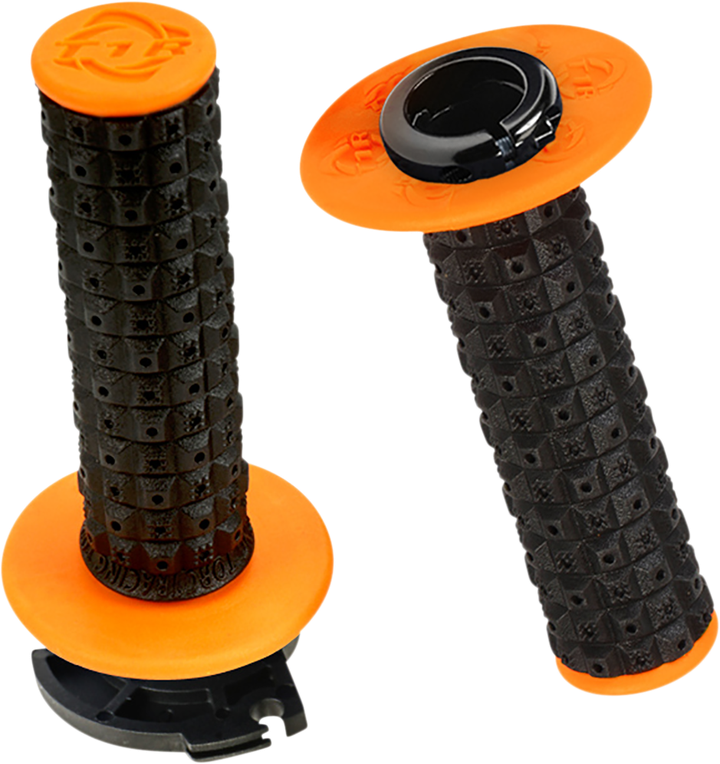 Torc1 Defy Lock-On Grips - Black/Orange 2650-0205