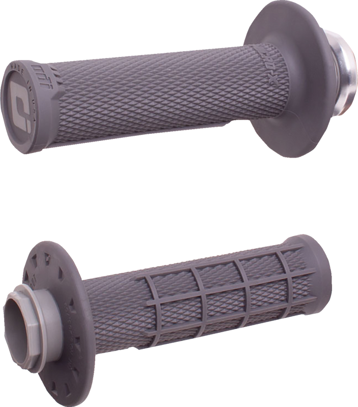 Odi Micro-X Half-Waffle V2 Lock-On Grips - Graphite/Silver H36MXH