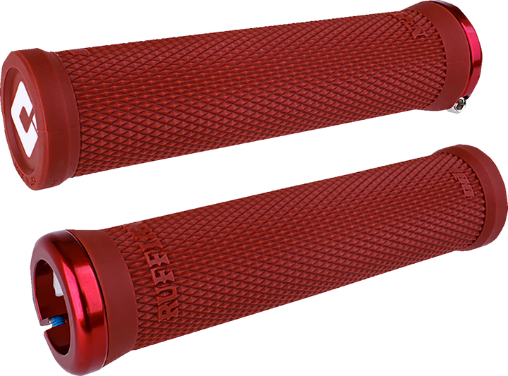 Odi Ruffian 2.1 Lock-On Grips - Pwc - Dark Red/Red L33RFDR-R