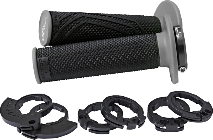Domino D200 Lock-On Grips - Black/Gray D20046C4052H8-0