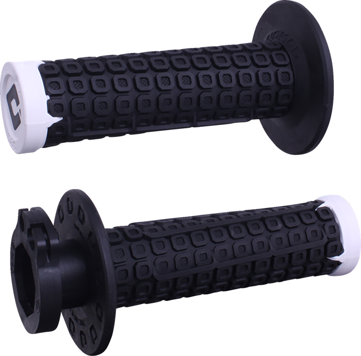 Odi Nomad Lock-On Grips - Off-Road - Black/White/Silver H36NDBW