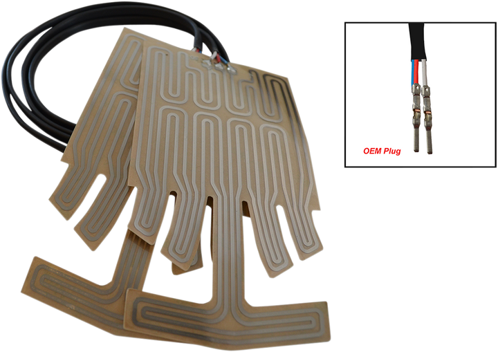 Race Shop Inc. High Power Grip Heater Element Kit With Oem Connector - Extended - 2-Wire Terminal - Ski Doo GH-18