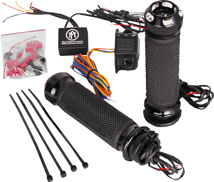 Performance Machine (Pm) Apex Heated Grips - Cable - Contrast Cut 0063-2092-BM